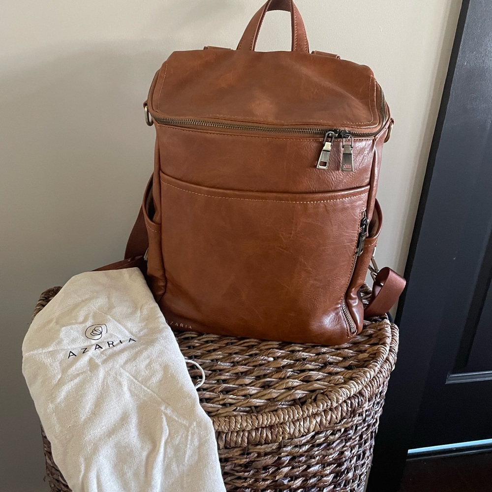 Azaria Leather Diaperbag/Backpack